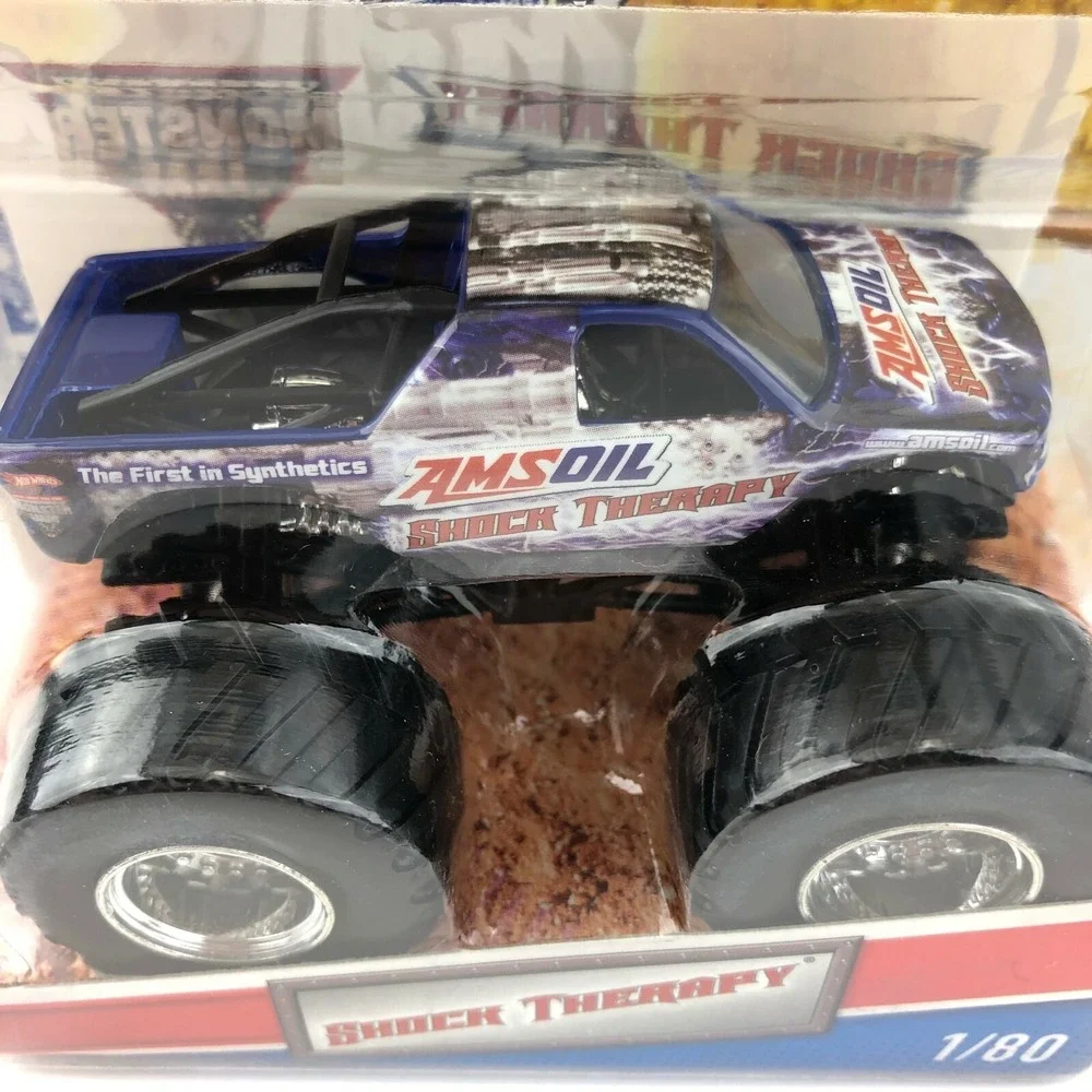 Hot Wheels Monster Jam Truck SHOCK THERAPY 4x4 Purple Die cast 1/64 Scale Tattoo